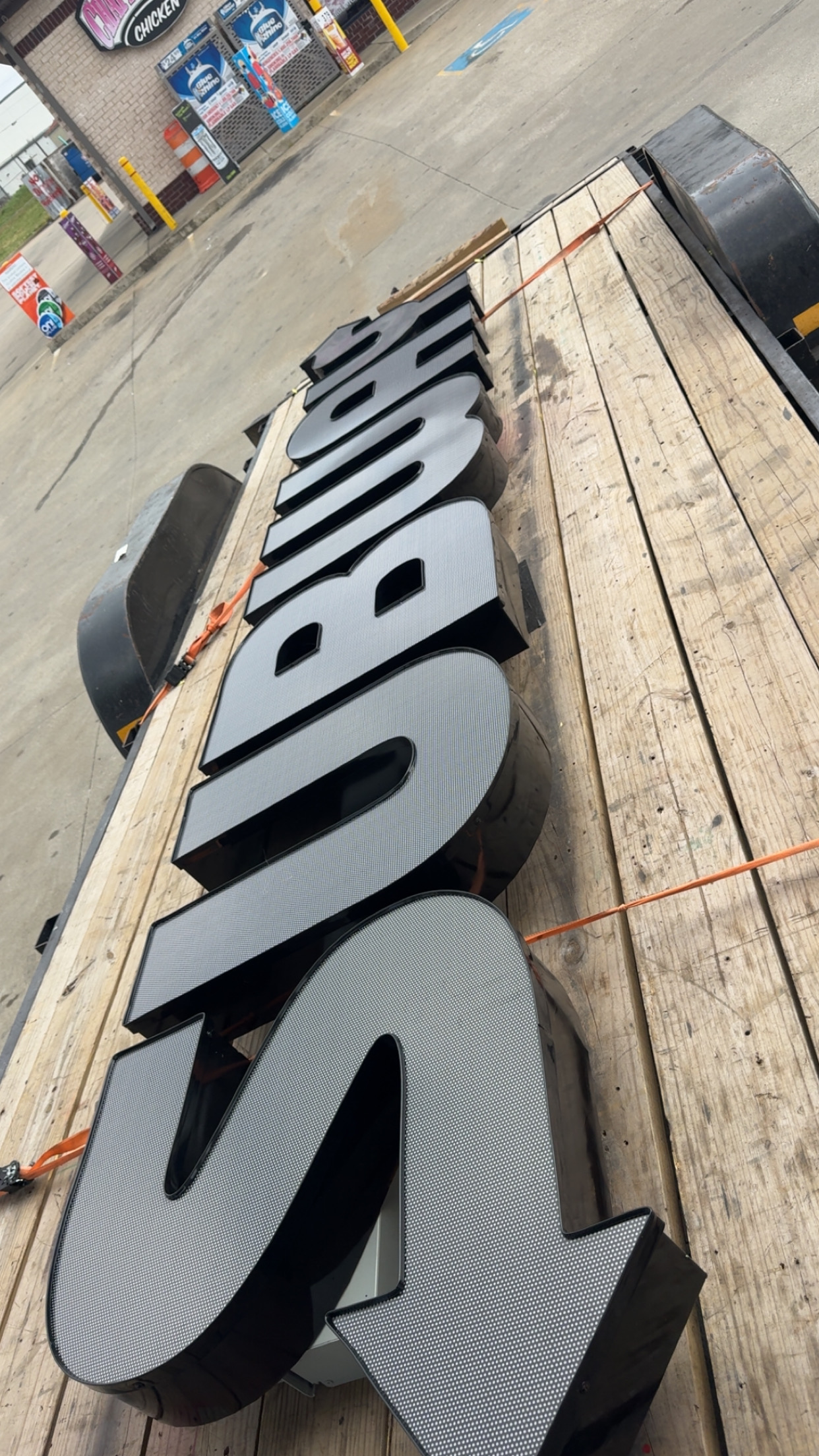 Subway channel letters fabricated in the shop